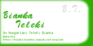 bianka teleki business card